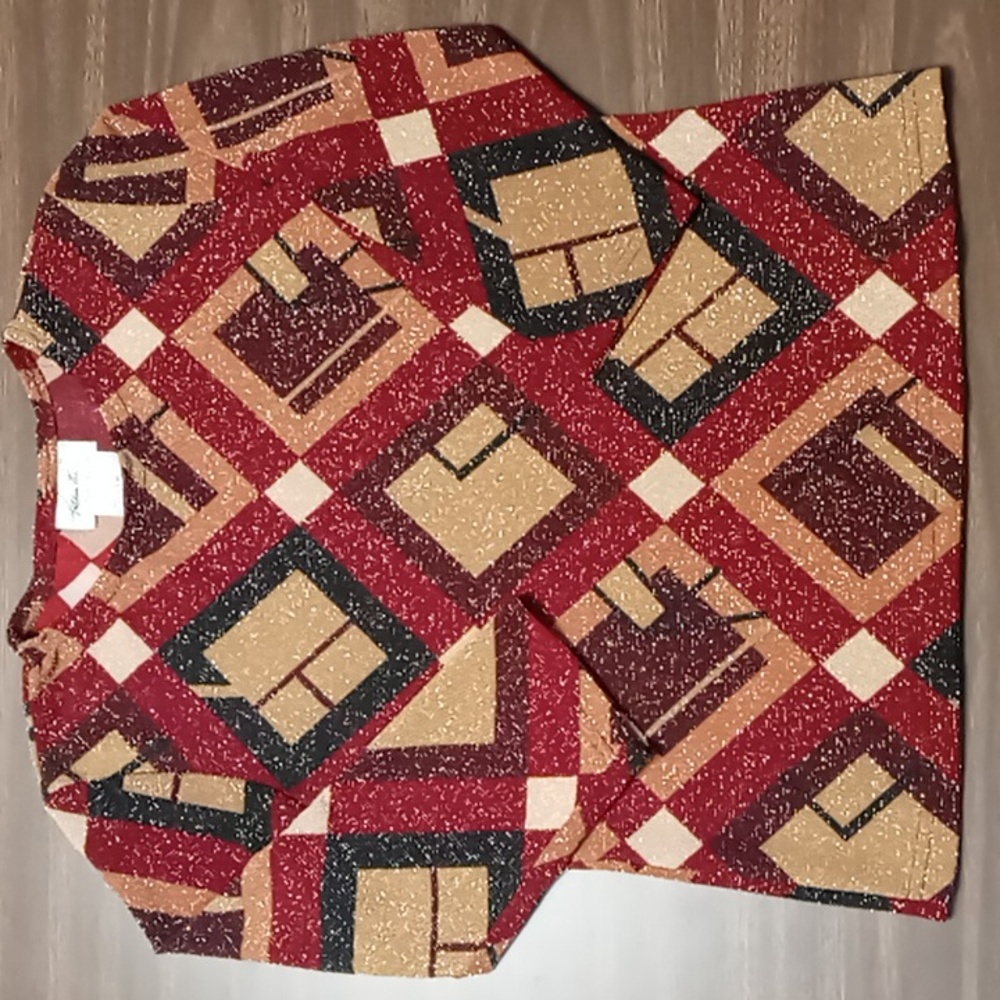 Kathie Lee Collection 3/4 Sleeve Sparkle Patterned Blouse Size S (4/6)